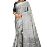 Silver Banarasi Fabric