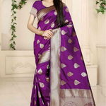 Purple Colour Banarasi