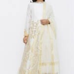 White Dress with Banarasi Dupatta