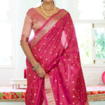 Dark Pink Banarasi Saree
