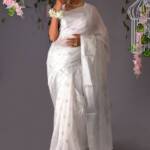 White Banarasi Saree for Wedding