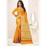 Yellow Banarasi Saree for Bride