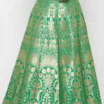 Green Banarasi Skirt