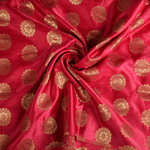 Red Banarasi Brocade Fabric