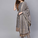 Cotton Dress Material with Banarasi