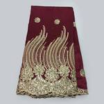 Medium Quality Embroidered Nigerian Indian Raw Silk