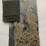 High Quality Embroidered Indian Raw Silk George