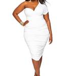 White plus size dresses for parties