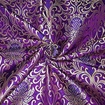 Purple Brocade Fabric