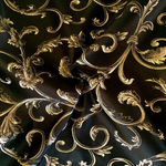 Black and Gold Brocade Fabric
