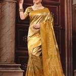 Banarasi Saree Golden Colour