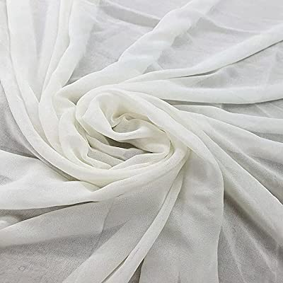 White Chiffon Fabric - Buy and Slay