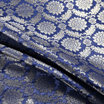 Navy Blue Banarasi Fabric