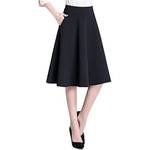 Black a Line Skirt Knee Length