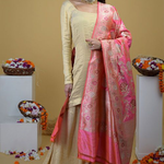 Golden Suit with Banarasi Dupatta