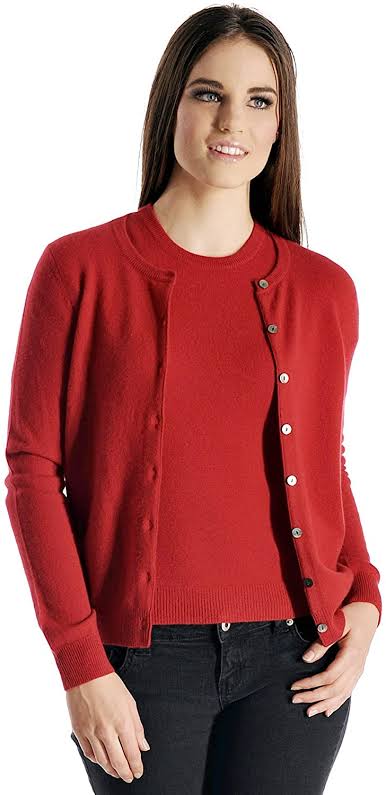 Red Cashmere Sweater Set