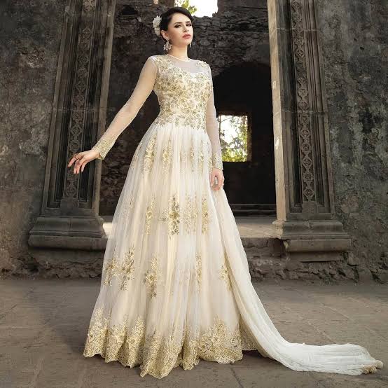 White Banarasi Dress - Buy and Slay