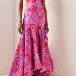 Printed Silk Maxi Dress