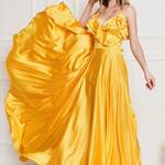 Yellow Silky Dress