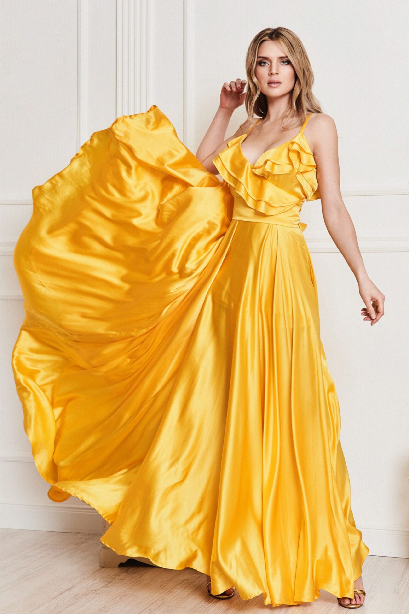 Yellow Silky Dress - Buy and Slay