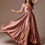 Silky Rose Gold Dress