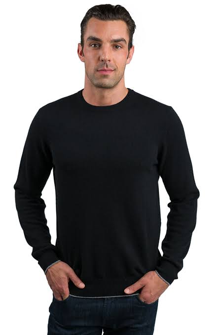 Black Mens Cashmere Sweater - Buy and Slay