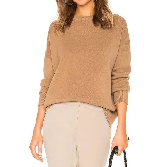 Theory Womens Cashmere Drop Shoulder Crew Sweater 
