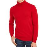 Mens Red Cashmere Turtleneck Sweater 
