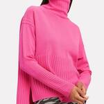 Pink Cashmere Turtleneck Sweater