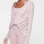 Pink Cashmere Wrap Sweater