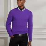 Mens Purple Cashmere Sweater 