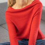 Womens Red Cashmere Sweater