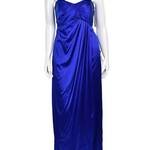 Blue Silk Evening Gown