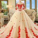Light Red Wedding Dress