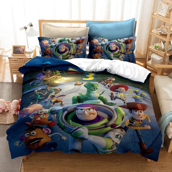 Toy Story-4 ~ 4-Piece Sheet Set Full Flat Fitted Pillow Cases Disney Pixar 