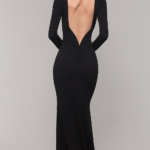 Black dress with open back