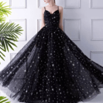 Black dress with stars