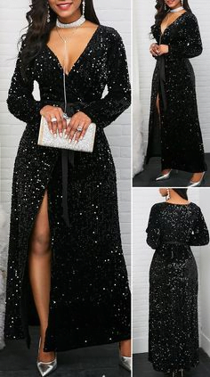 black dress with silver accessories