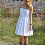 White Dress With Cowboy Boots