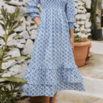 Summer Dress With Elbow Length Sleeves