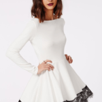 White Dress With Black Trim