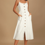 White Dress With Buttons