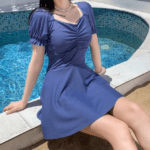 Swimming Dress With Sleeves