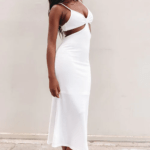 White Dress With Cut Out Sides