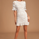 White Lace Dress With Sleeves