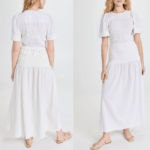 White Maxi Dress With Short Sleeves