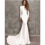 White Prom Dress With Sleeves