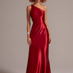 Red dress with rhinestones