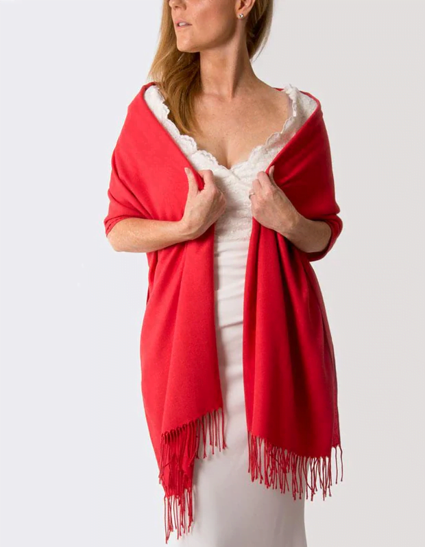 NoName shawl Red Single WOMEN FASHION Accessories Shawl Red discount 88% 