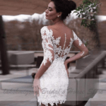 Beach wedding dress with lace